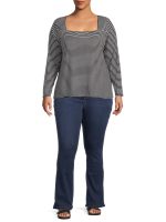 Terra & Sky Women's Plus Size High Waist Bootcut Jeans - Image 2