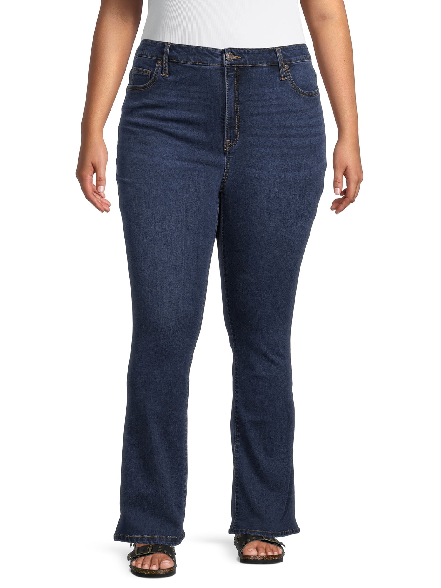 Terra-Sky-Women-s-Plus-Size-High-Waist-Bootcut-Jeans_1b3b5688-0534-406d-8590-154d5a3f3805.f3fb54872ea290b50a1219bb22d13090 Terra & Sky Women's Plus Size High Waist Bootcut Jeans - Image 1